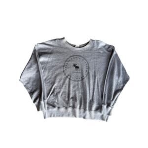 Abercrombie & Fitch New York Heather Gray Large Thin Crewneck Sweatshirt